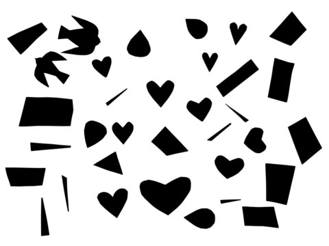 切り紙のモチーフセット