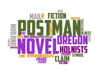 postman wordcloud concept, wordart,