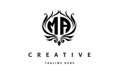 MA circle luxury latter logo vector