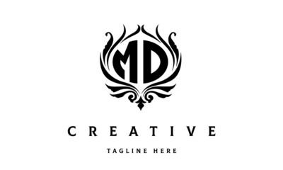 Fototapeta premium MD circle luxury latter logo vector