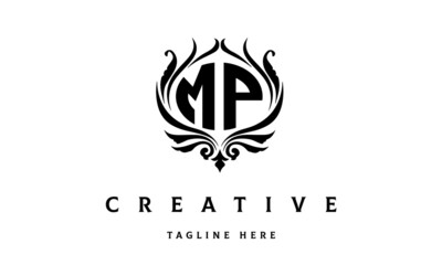 MP circle luxury latter logo vector