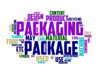 packaging wordcloud concept, wordart, packaging,package,product,box