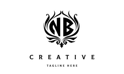 NB circle luxury latter logo vector