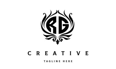 RG circle luxury latter logo vector