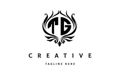 TG circle luxury latter logo vector