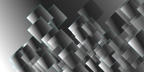 Abstract 3d Background Black and  White