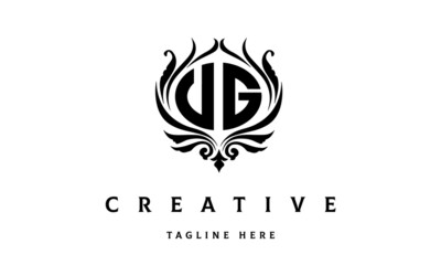 UG circle luxury latter logo vector