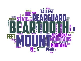 mount rearguard wordcloud concept, wordart, landscape,canada,nature,mountain