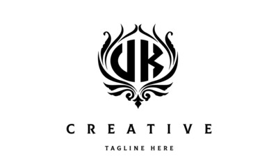 UK circle luxury latter logo vector