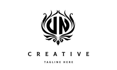 Fototapeta premium UN circle luxury latter logo vector