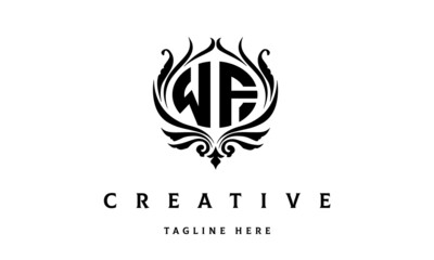 WF circle luxury latter logo vector