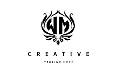 WM circle luxury latter logo vector