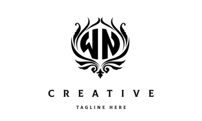 WN circle luxury latter logo vector