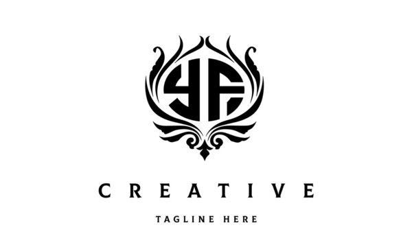 YF circle luxury latter logo vector