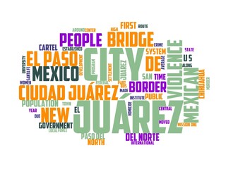 Fototapeta premium juarez wordcloud concept, wordart, mexico,juarez,mexican,history