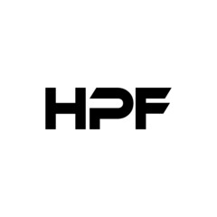 HPF letter logo design with white background in illustrator, vector logo modern alphabet font overlap style. calligraphy designs for logo, Poster, Invitation, etc.