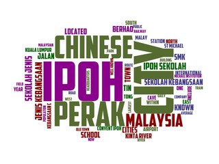 ipoh wordcloud concept, wordart, ipoh,malaysia,sky,tourism
