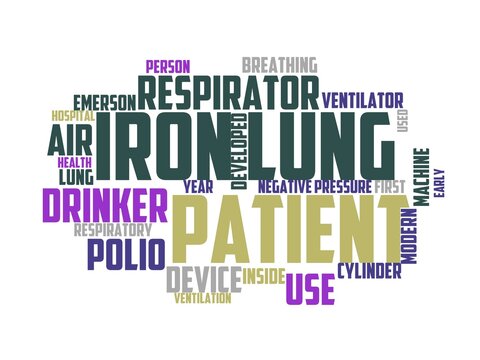 iron lung wordcloud concept, wordart, iron,health,medical,lung