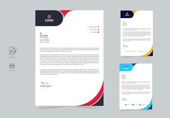 Abstract Corporate Letterhead design template. New modern business letterhead template design. Vector