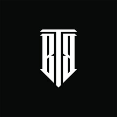 
BTB initial monogram logo in black and white