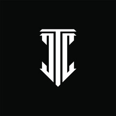 
black and white initials monogram logo