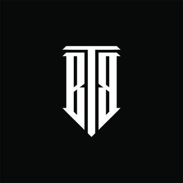 
BTB initial monogram logo in black and white