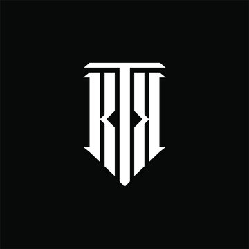 KTK initial monogram logo white black color
