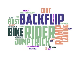 freestyle motocross wordcloud concept, wordart, freestyle,motocross,rider,motorcycle