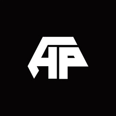 AP Logo monogram with octagon shape style design template