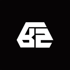BZ Logo monogram with octagon shape style design template