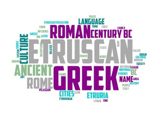 etruscan wordcloud concept, wordart, etruscan,architecture,italy,ancient