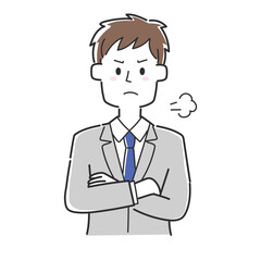 とても怒っているビジネスマン