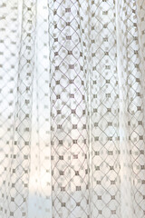 tulle background with transparent organza fabric texture