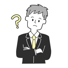 疑問を感じているサラリーマン