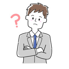 疑問を感じているサラリーマン