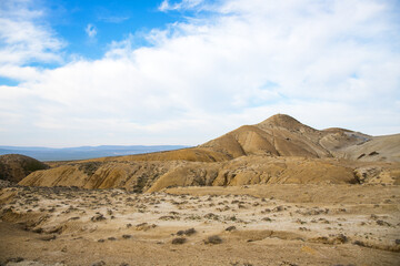 Beautiful mountains near the town of Sangachaly. Azerbaijan.