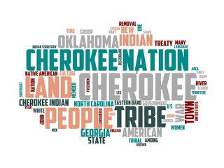 cherokee wordcloud concept, wordart, american,illustration,cherokee,national