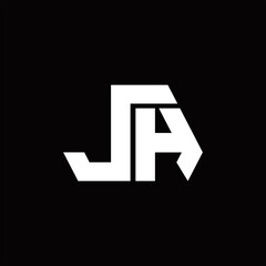JH Logo monogram with octagon shape style design template