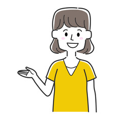 ご案内している女性