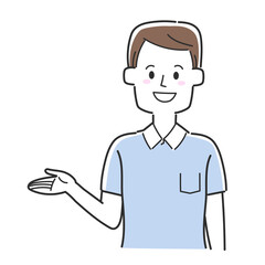 ご案内している男性