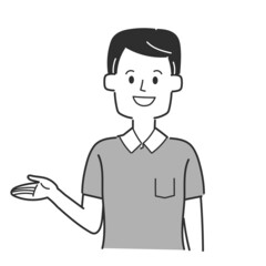 ご案内している男性