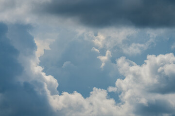 Naklejka na ściany i meble Dramatic clouds on a stormy day