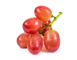 Red grape fruit isolated on white