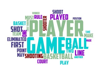 beach basketball wordcloud concept, wordart, basketball,beach,sport,summer,fun