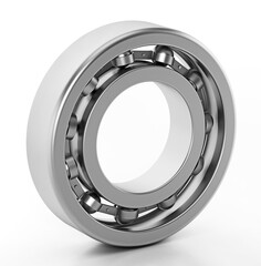 Wheel bearing isolated on white background. 3D illustration