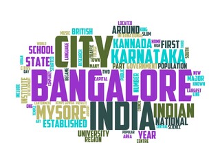 bangalore wordcloud concept, wordart, landmark,building,travel,architecture,city