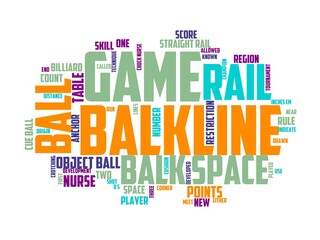 balkline and straight rail wordcloud concept, wordart, love,equipment,billiard,table,hand