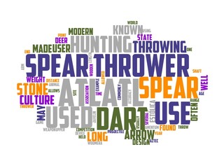 atlatl wordcloud concept, wordart, nature,nevada,usa,desert,petroglyphs