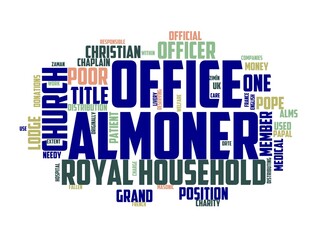 almoner wordcloud concept, wordart, healthy,organic,food,sweet,fresh