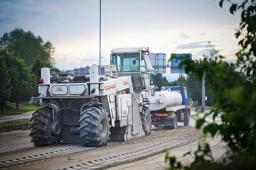 Cement treated base process new road construction